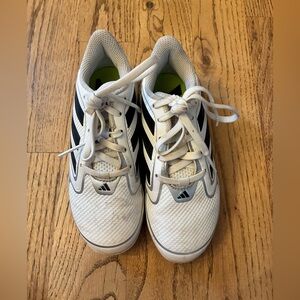 Adidas Kids White and Black Baseball Cleats